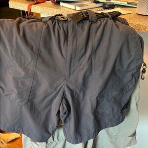 L.L. Bean Navy Blue Swift River Water/Swim shorts, large